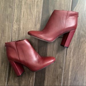 Sam Edelman Cambell Heeled Ankle Booties Mahogany